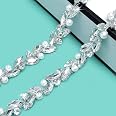 Yhsheen 1 Yard Bling Rhinestone Trim Chain - Clear Crystal On Silver Base, 0.6" Wide, For DIY Clothing & Decor 8 thumbnail image