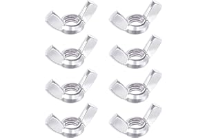 SKNONO Wing Nuts,5/16"-18 Wing Nuts,304 Stainless Steel Wing Nuts,Fasteners Parts Butterfly Nut,Hurrican Screws Hand Twist Tighten Ear Wingnuts,30PCS