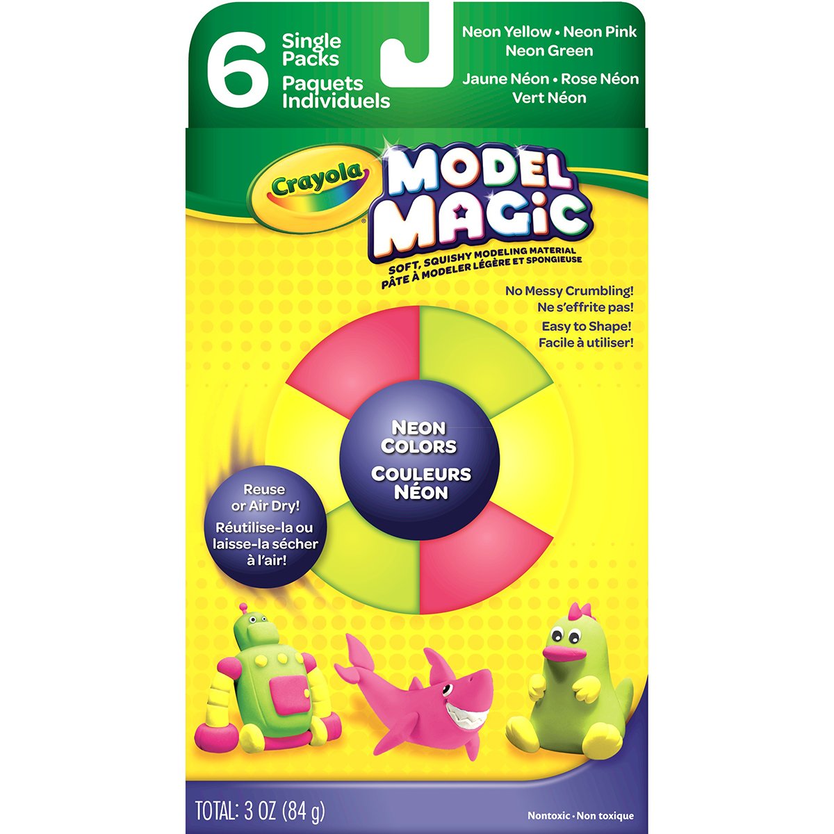 Crayola Model Magic Neon Clay, Assorted, 6Pack 885776020915 eBay