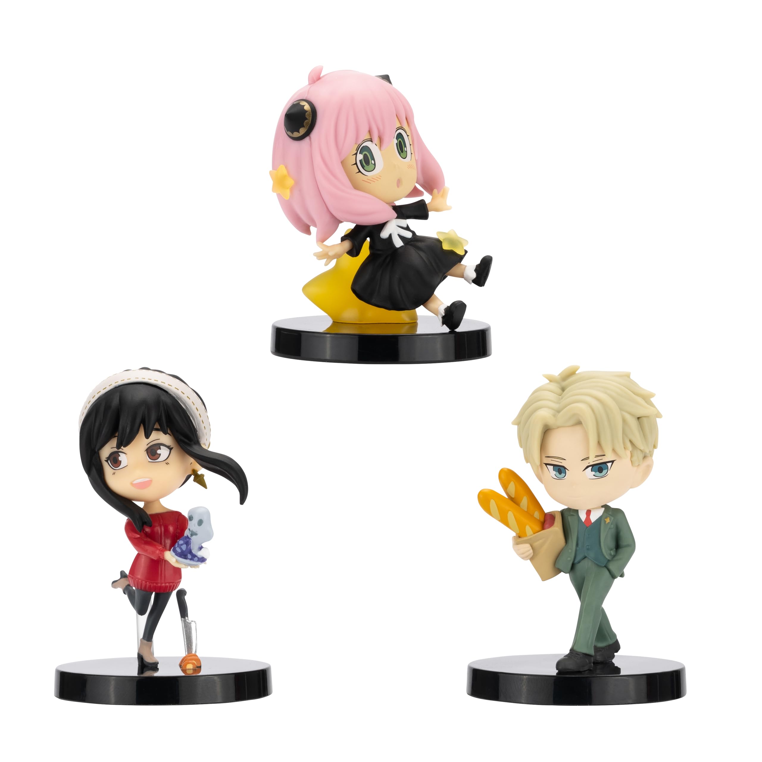 Photo 1 of Total Anime SPYxFAMILY 2-Inch Scale Chibi 3-Pack - Three 2-Inch Scale Mini-Figures with Display Bases