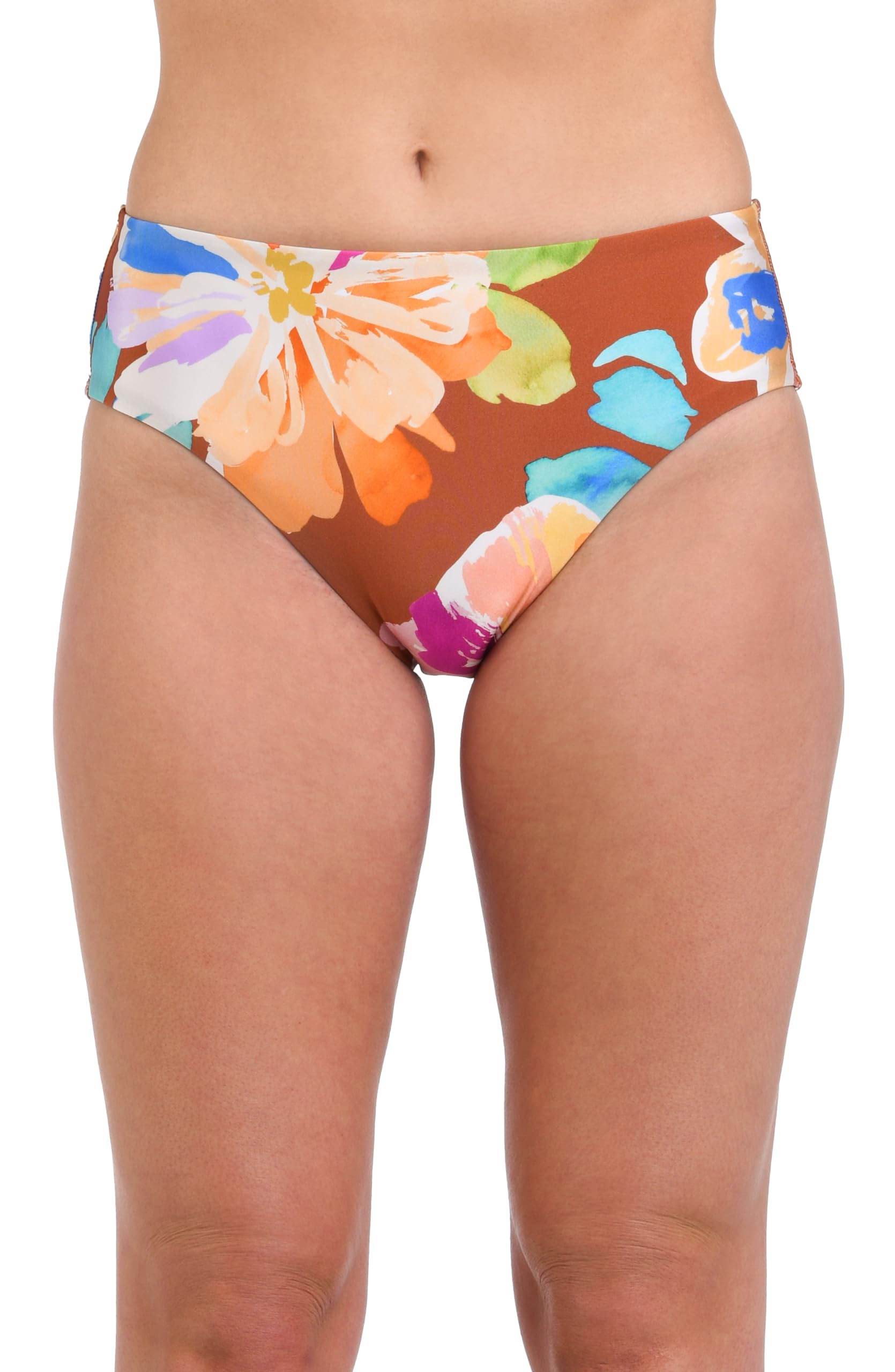 La Blanca Women’s Hipster Swimsuit Bottom, Cinnamon//Saharan Sands, 8