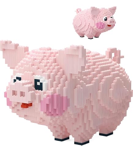 Amazon.com: BDYDT Animal Pig Micro Building Blocks Set 2745 Pieces