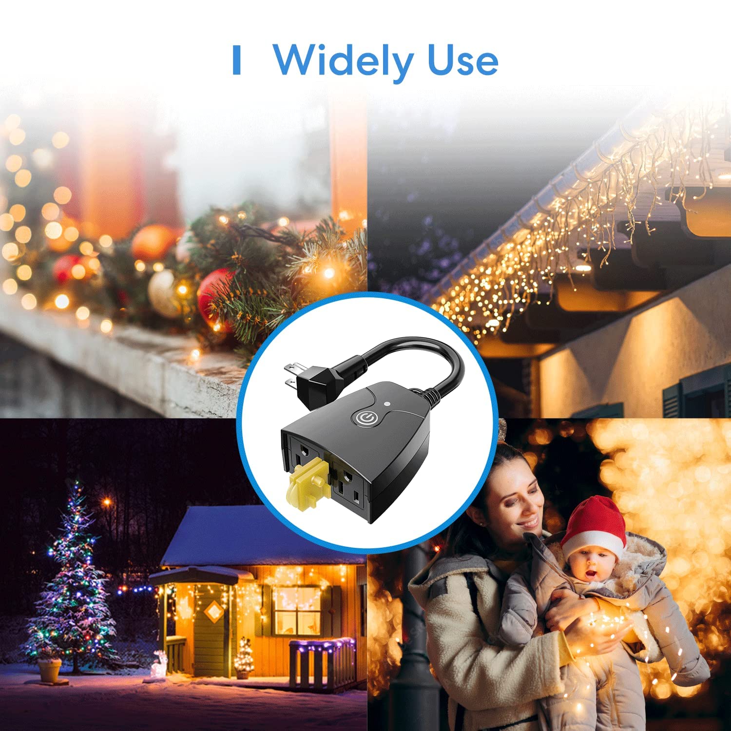 meross Outdoor Smart Plug Compatible with Apple HomeKit, Siri, Alexa, Google Assistant and SmartThings, Waterproof Outdoor Outlet, Remote & Voice Control, Timer, FCC and ETL Certified - View 8