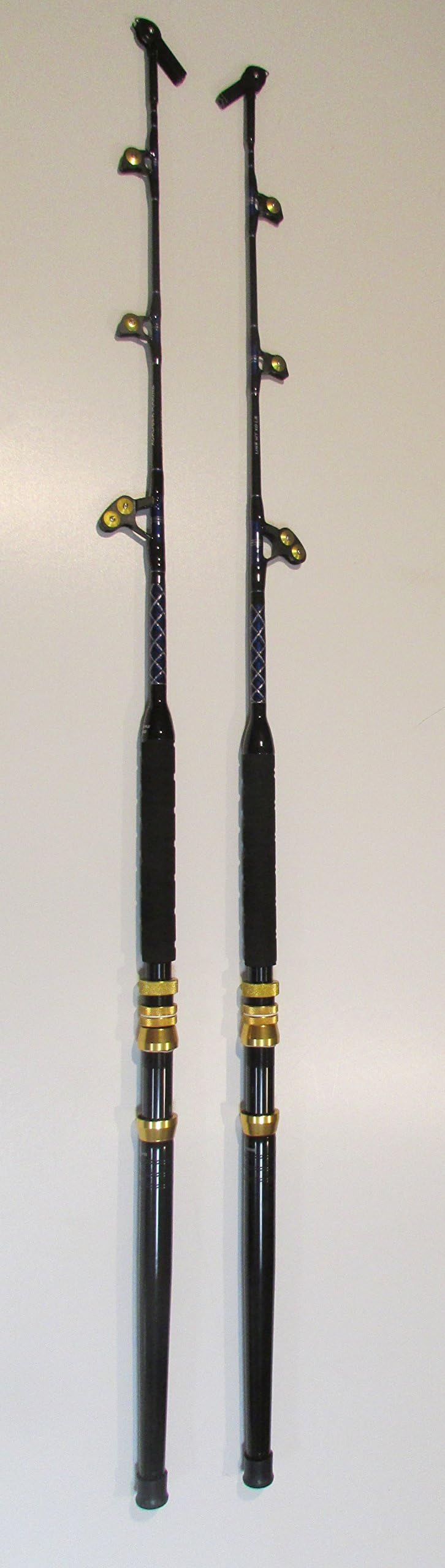 Xcaliber Marine Pair of Offshore Series 5'6" 80 lb Class Saltwater DEEP Drop TROLLING RODS
