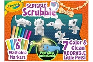 Crayola Scribble Scrubbie Pets Dinosaur Glow Combo Pack, Dinosaur Toys for Kids, Ages 3, 4, 5,