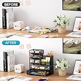 Marbrasse Mesh Desk Organiser Multifunctional Pen Holder Black view 3