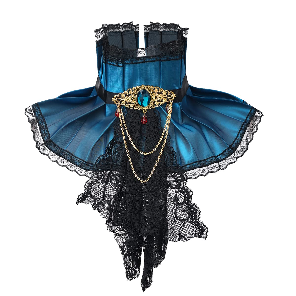 GRACEART Victorian Gothic High Neck Choker Collar with Jabot
