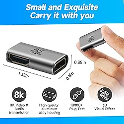 Togconn 8K HDMI Coupler 4 Pack, Flat HDMI 2.1