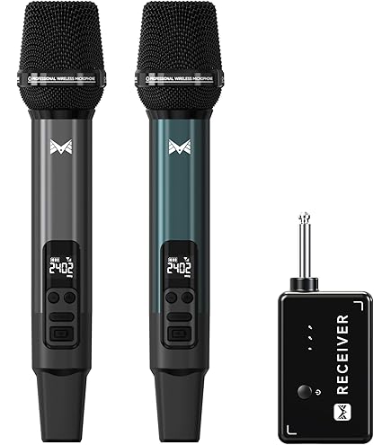 Amazon.com: Kithouse K380A Wireless Microphones - Dual UHF