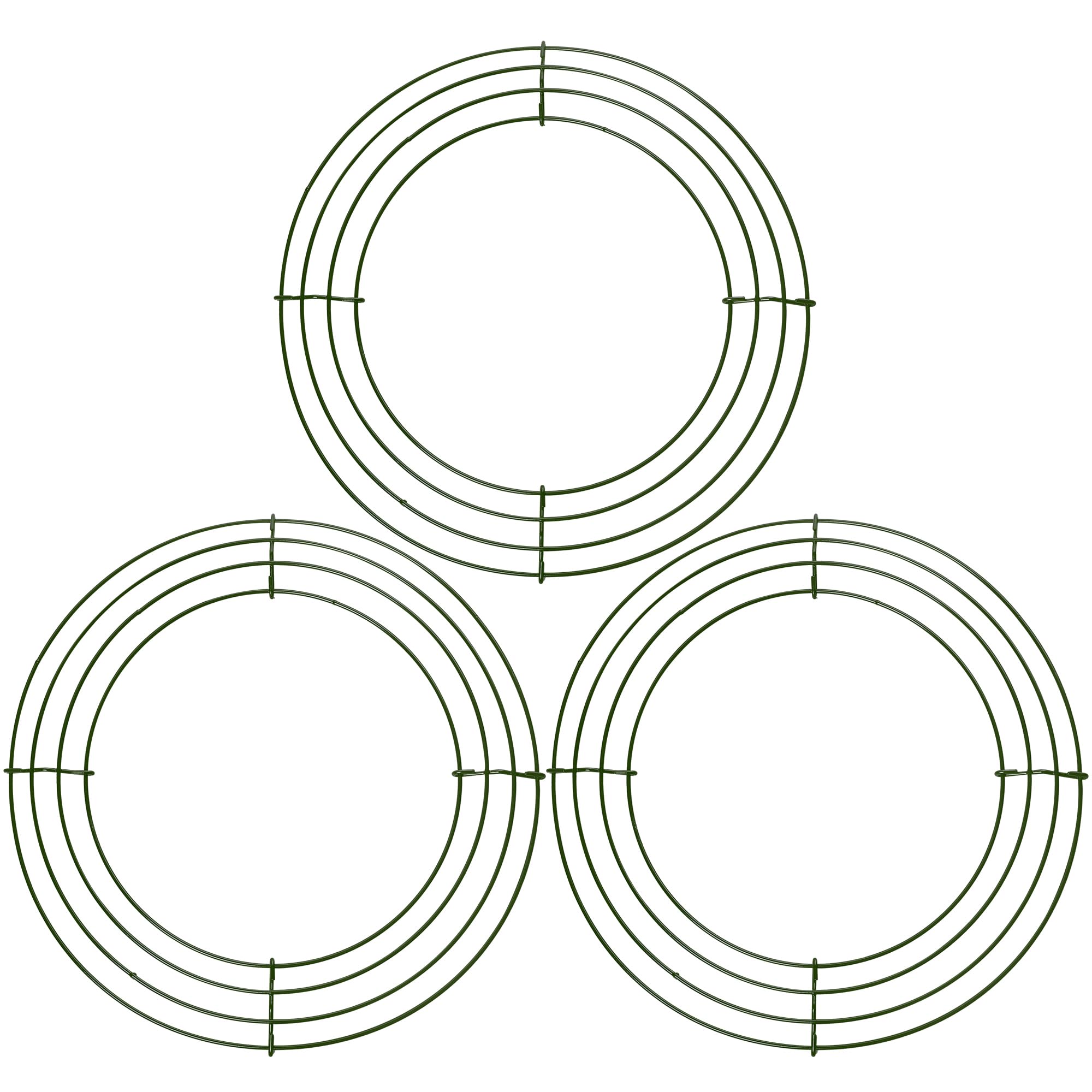 3 Pack Christmas Wire Wreath Ring 8 inch Metal Wire Wreath Frame Christmas Wreath Ring Crafting Wreath Base for Xmas Thanksgiving Halloween Wedding Wreath Frame Wreath Making Supplies