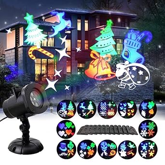 Gaxmi Led Strahler Weihnachtsbeleuchtung Aussen Taschenlampe Scheinwerfer 12 Schaltbares Nachtlicht Weihnachtsdeko Für Halloween Valentinstag
