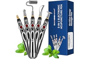 DANGSHAN 5-in-1 Acupuncture Pen, Electronic Massage Therapy Pen, Pain Relief Therapy, Meridian Energy Pulse Massage Pen