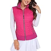 Little Donkey Andy Women's Lightweight Puffer Vest, Warm Outdoor Sleeveless Jacket for Hiking Travel Running Golf