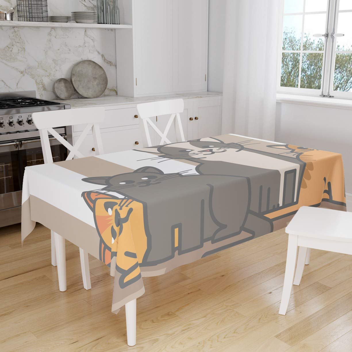 Bonamaison Kitchen Decoration, Tablecloth, 140cm x 160cm - Designed and Manufactured in Turkey