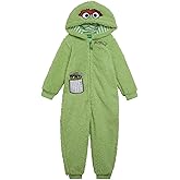 Sesame Street Cozy Sherpa Zip Up Cosplay Costume Coverall Newborn to Toddler Sizes (Newborn - 4T)