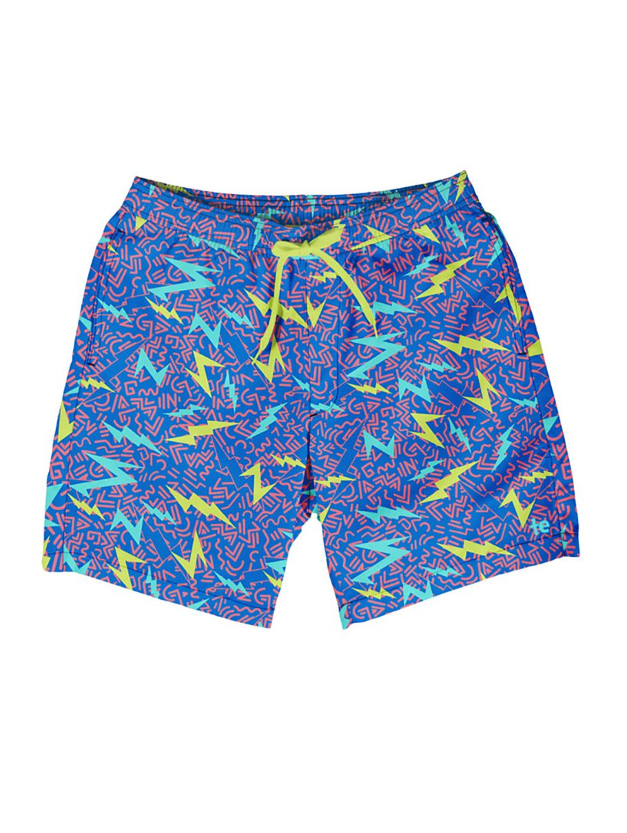 Tipsy Elves Men's Short Swim Trunks Bright Neon Board Shorts for
