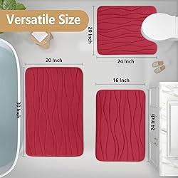 Buganda Memory Foam Bathroom Rug Mat 59x24, Extra