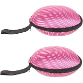 JECOMPRIS 2Pcs Silicone Bra Storage Bag EVA Shell Portable Organizer for Invisible Bras Travel Lingerie Case Zipper for Women and Girls Random Color