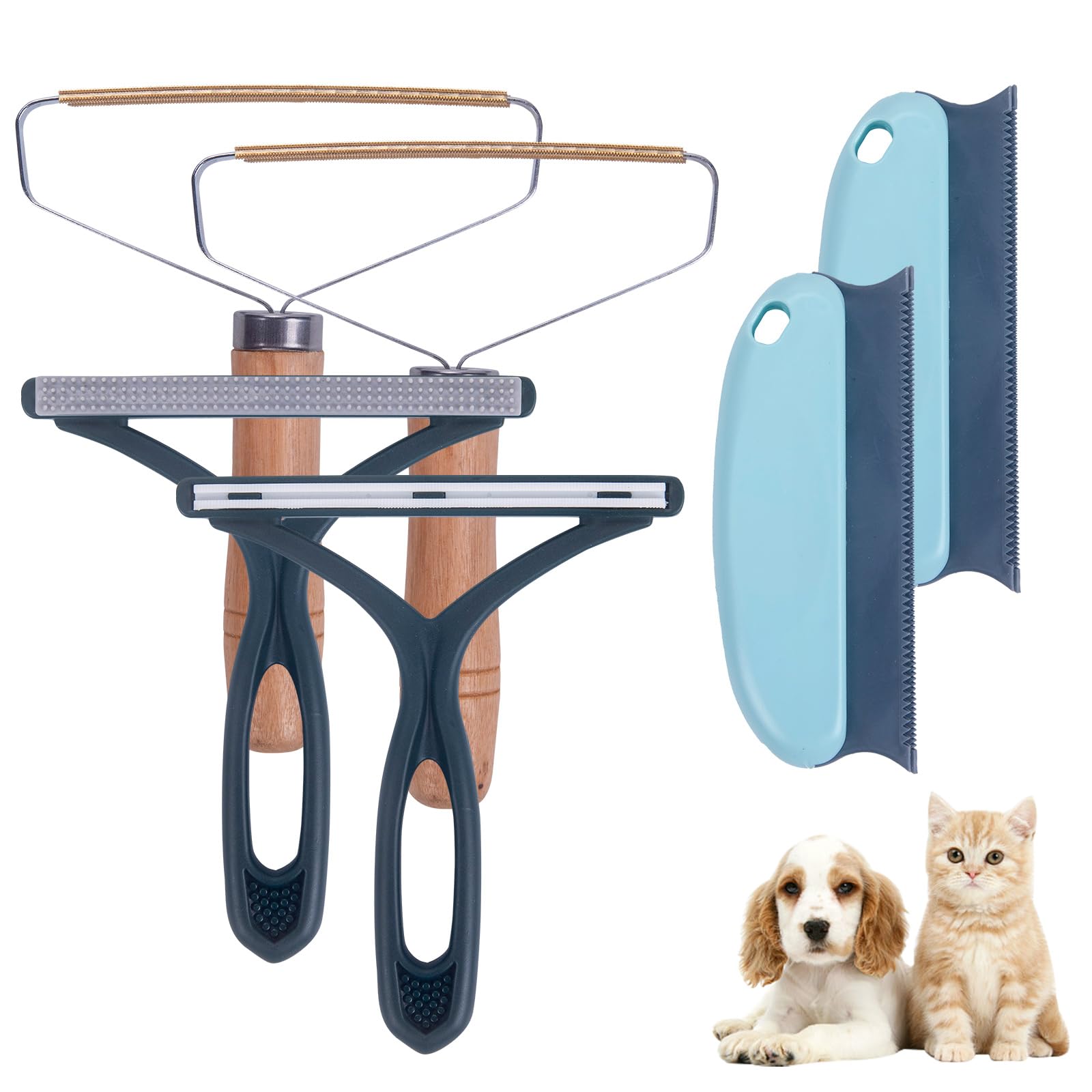 6pcs Lint Removers Carpet Scraper Tool Dog Hair Remover, Dogs Cat Pet Fur Comb Rake Stair Scarpet Furniture Brush Stairs Removal for Cars