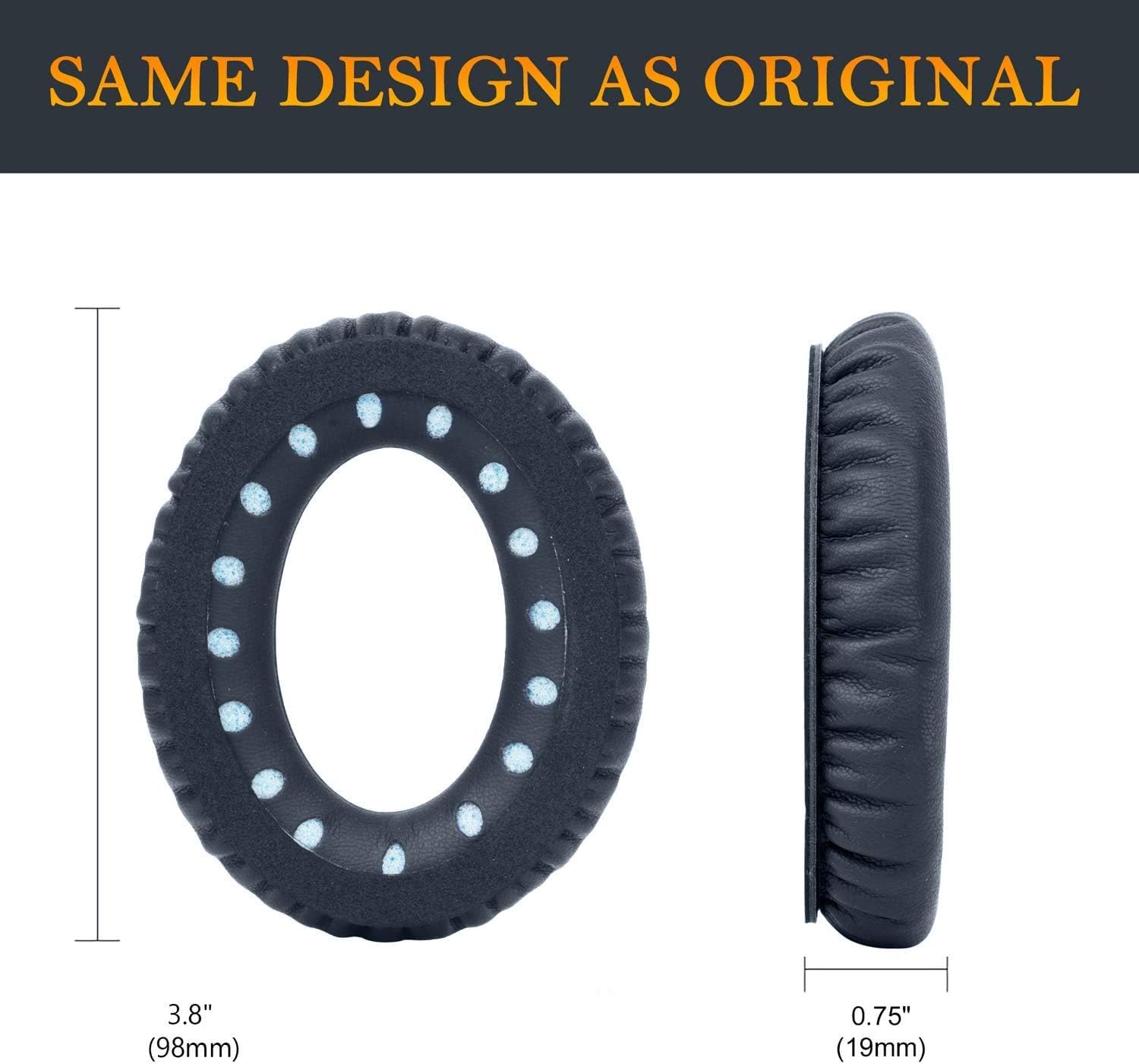 SoloWIT Protein Leather Earpads Cushions for Bose Headphones Replacement Ear Pads for Bose QuietComfort 15 QC15 QC25 QC2 QC35/Ae2 Ae2i Ae2w/SoundTrue & SoundLink Around-Ear Series - Image 4
