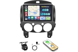 [4+128G] Ohradio Android 15 Car Stereo for Mazda 2 2007-2014, 9'' in-Cell Touch Screen Radio Wireless Carplay Android Auto 5G