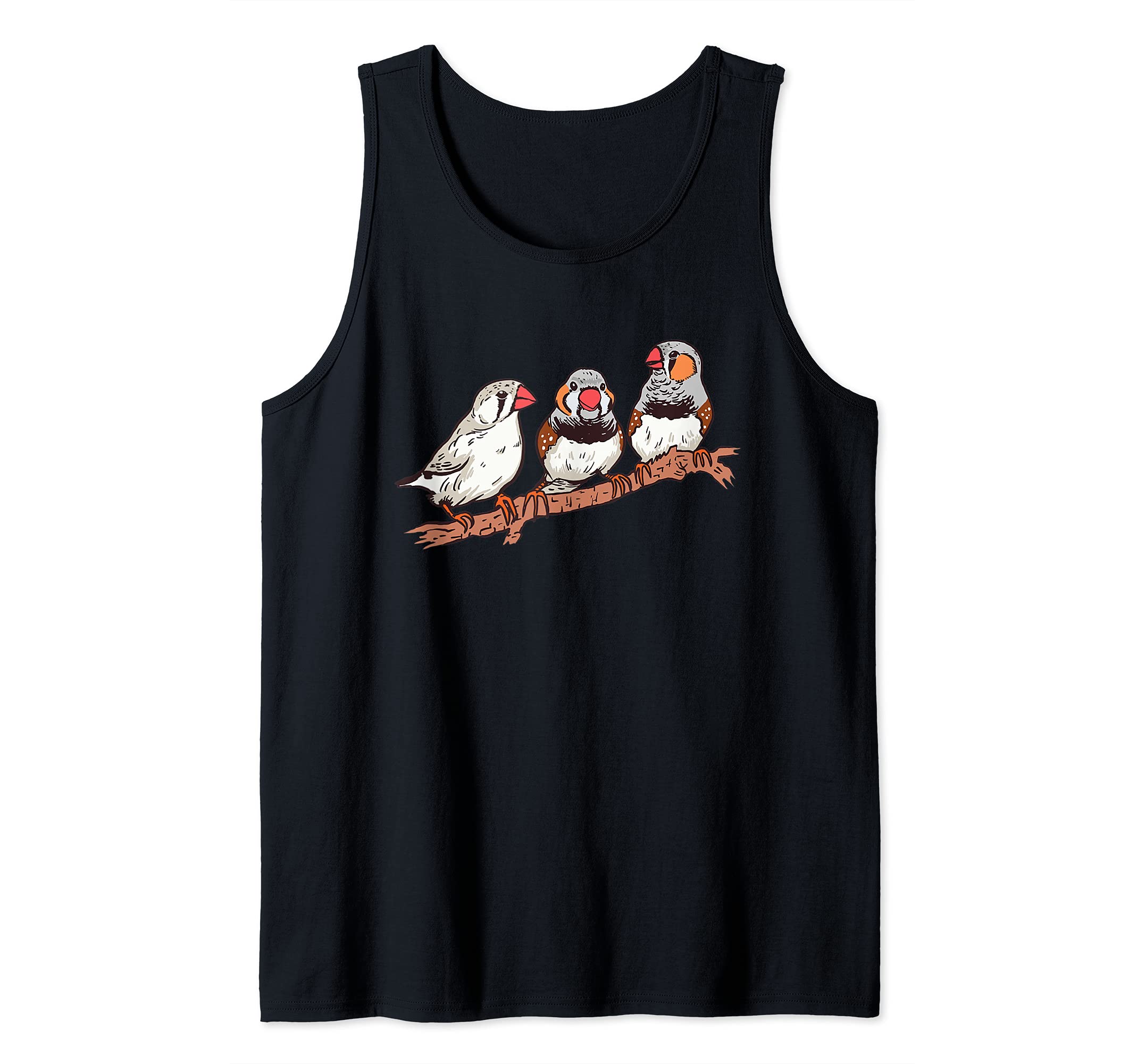 Zebra Finches On A Branch Birds Zebra Finch Tank Top