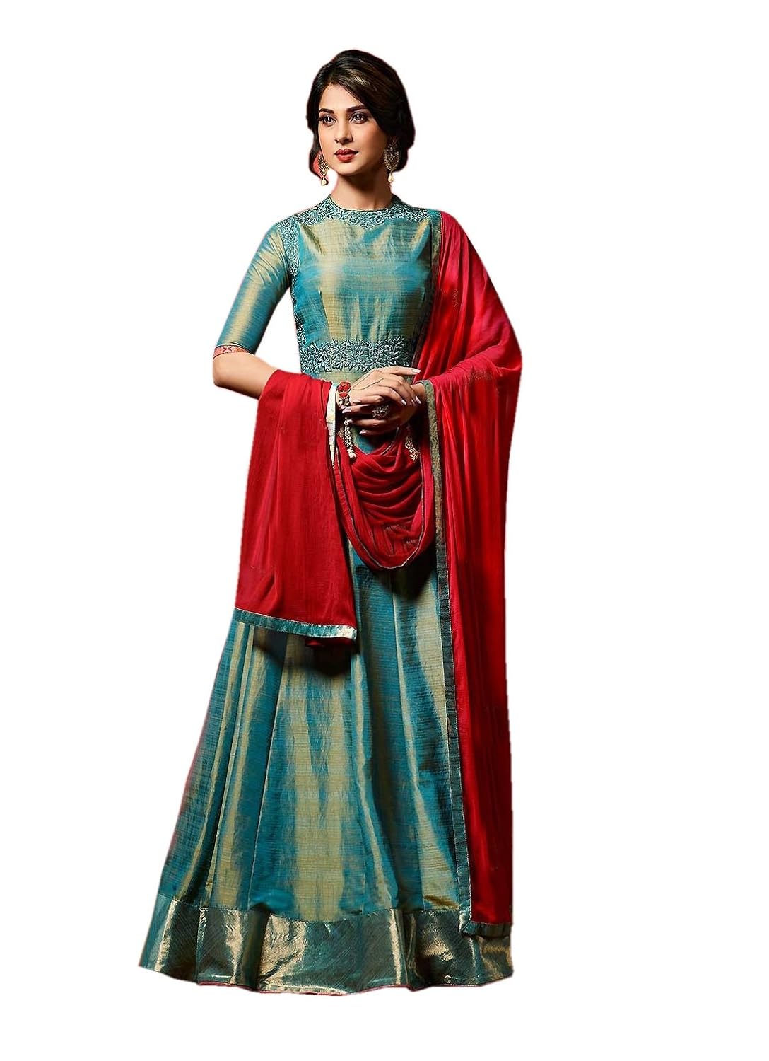 amiira new arrival net embroidered work anarkali gown for wedding (91-blue_blue)