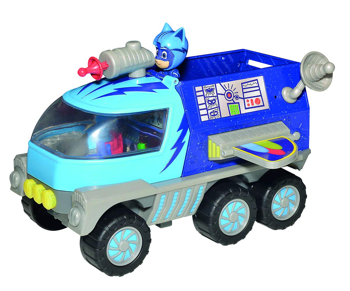 Simba PJ Masks Moon Rover/with Catboy Figure/with Light and Sound/with Shooting Function/with Action Figure / 27 cm Tall, for Children from 3 Years
