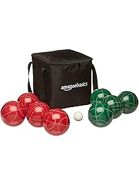 AmazonBasics Bocce Ball Set with Soft Carry Case