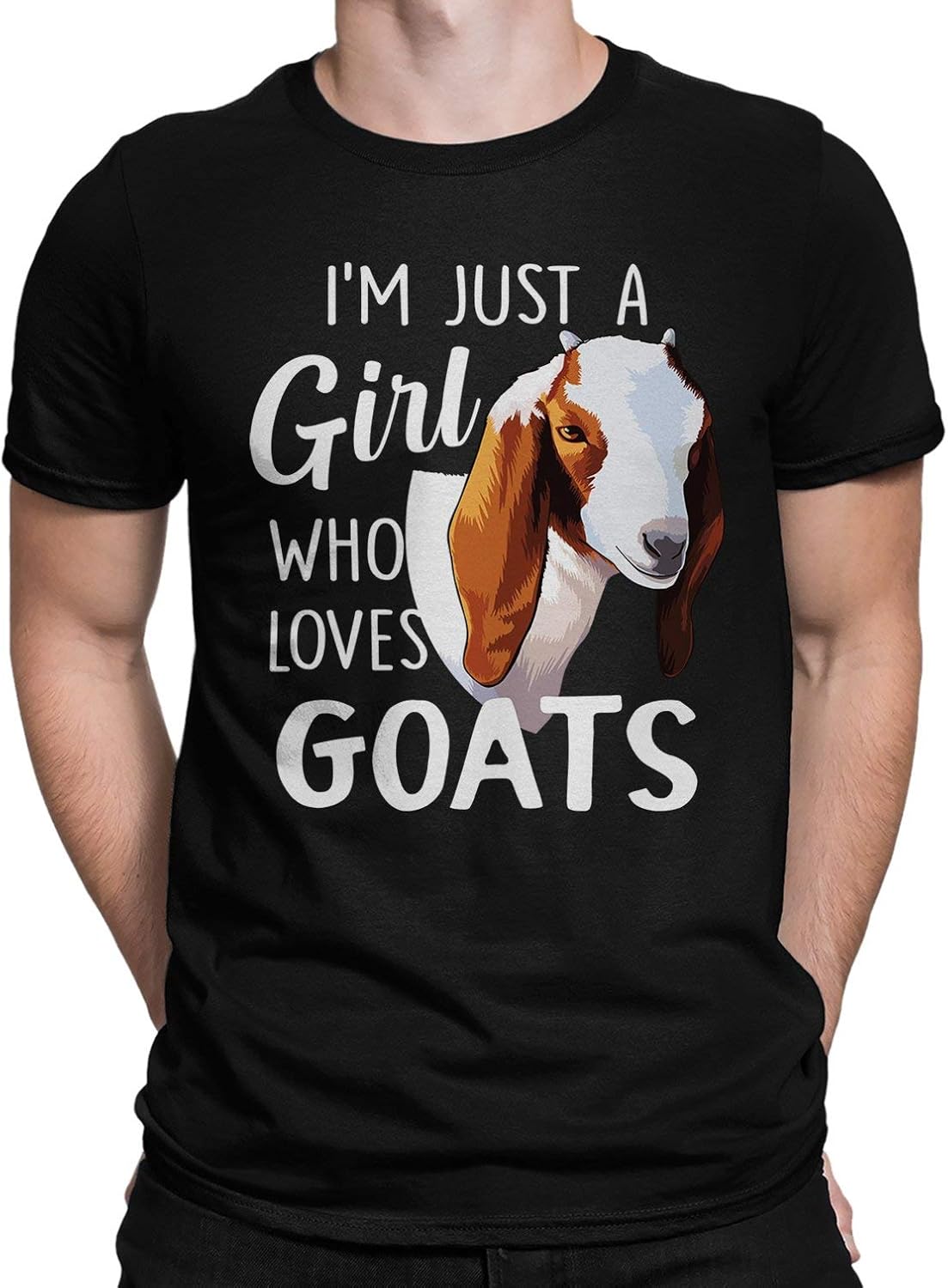 BigCrab Funny Novelty Goat Lover TShirt Gift for Men, Women Cute Goat