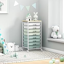 Rolling Storage Utility Cart Organizers with 8