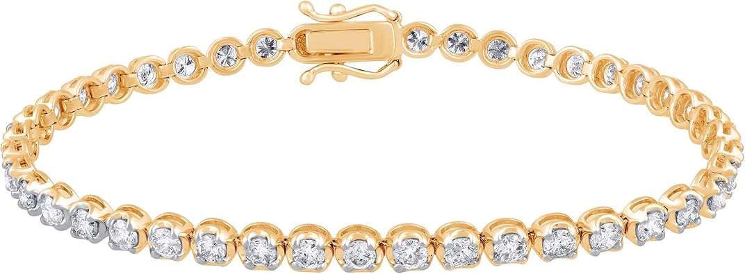 TJD Women's IGI Certified 3.5 Carat Natural Diamond Bracelet 68524-TM-Y