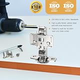 Furniware 10 Pcs Soft Close Cabinet Hinges 4D Adjustable Nickel Plated view 8