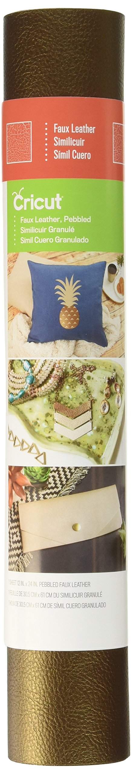 Cricut Faux Leather - 12" x 24" Faux Leather PBLD - Brown 12X24