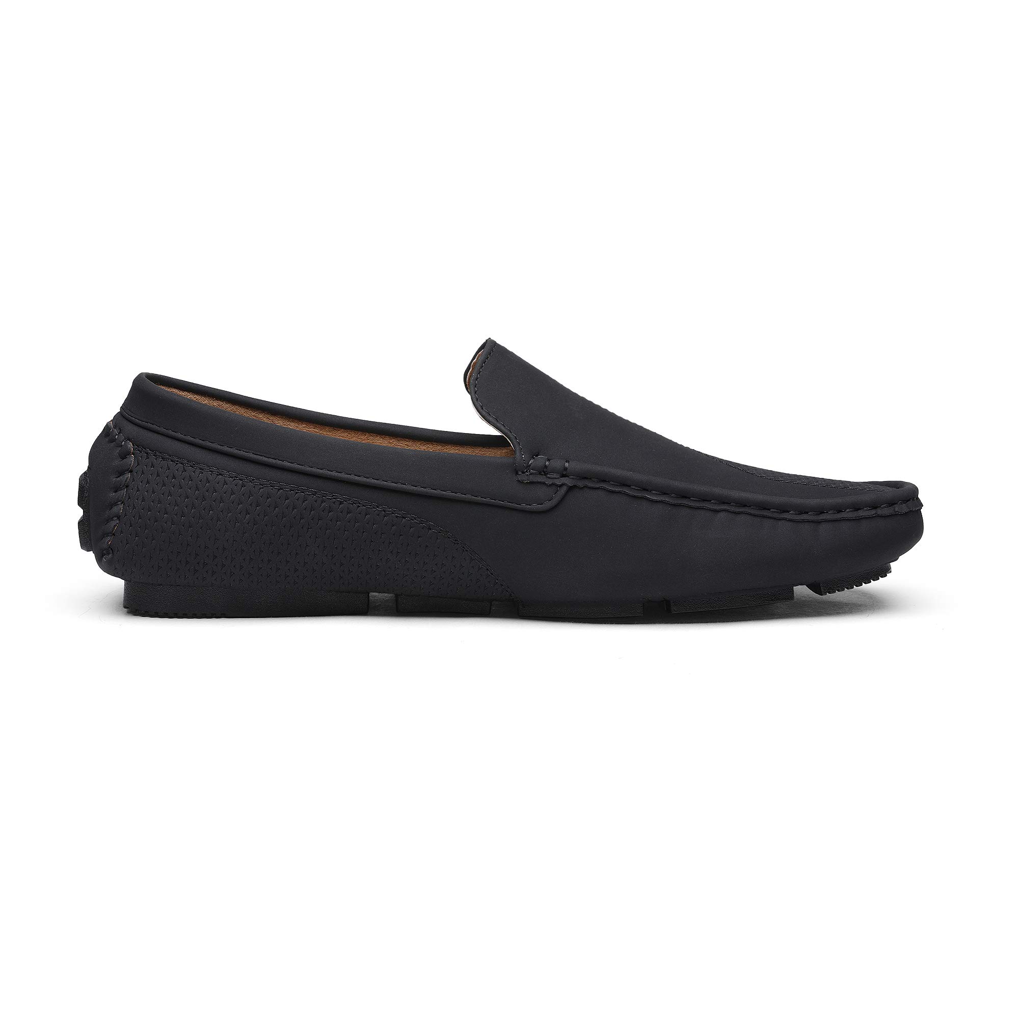 Bruno Marc Herren Klassische Mokassins Flache Slipper Slip on Penny Loafer Weich Comfort Schuhe Bootsschuhe,Size 42,Schwarz,3251314 3