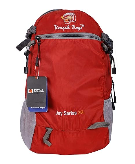 Royal Bags PU Coated Red Camping Rucksack Bag | Hiking Backpack