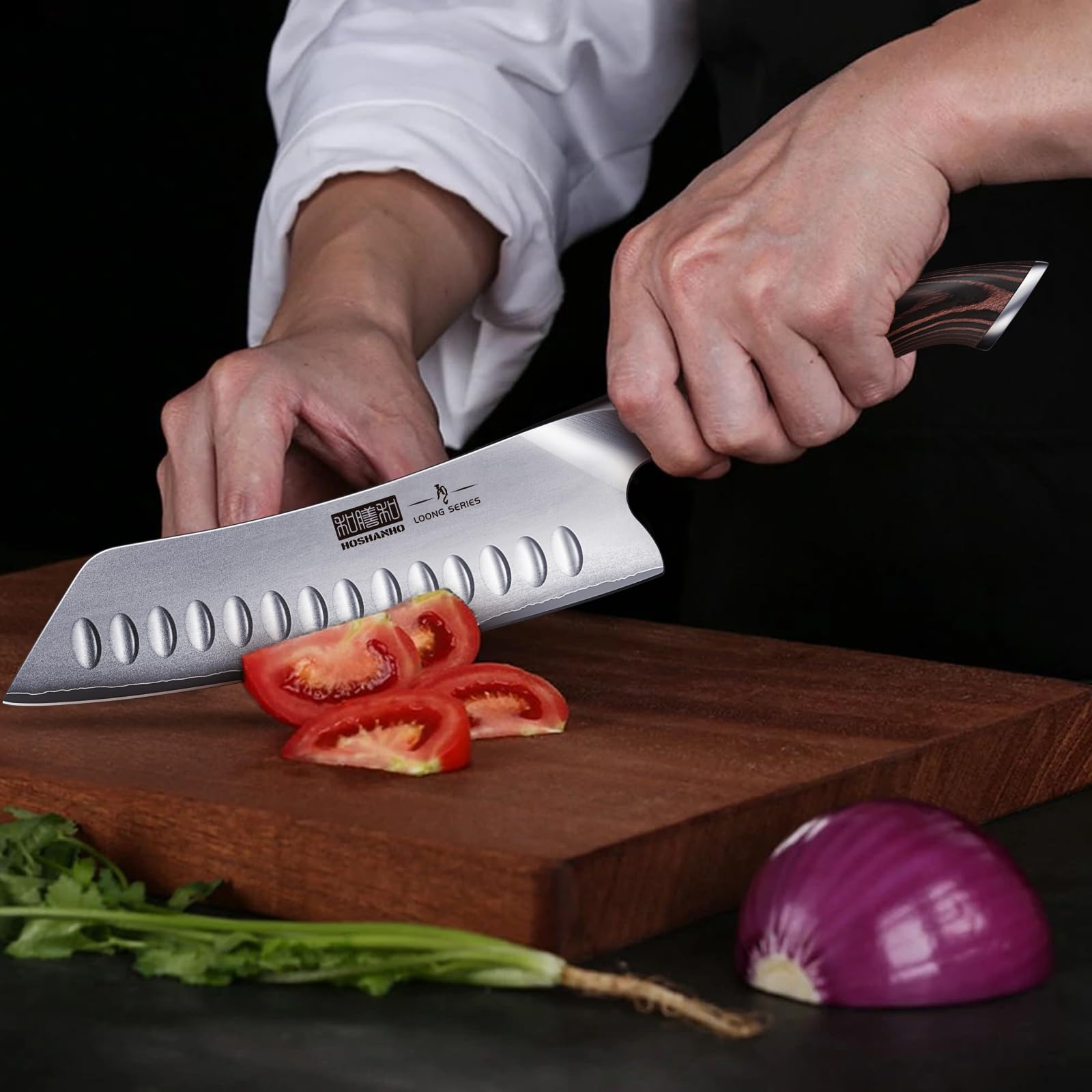 HOSHANHO Santoku Messer, Ultra Scharfe Küchenmesser Kochmesser 6