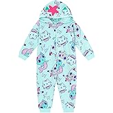Dreamworks Gabby's Dollhouse Pandy Paws Cakey Cat MerCat Girls Fleece Zip Up Coverall Toddler to Little Kid