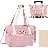 FCQQYWZ Large Crossbody Diaper Tote with Changing Pad, Mommy Storage Bag