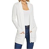 Spicy Sandia Women's Knit Cardigan Open Front Long Sleeve Sweater with Pockets Lightweight Fall Trendy Dressy Casual