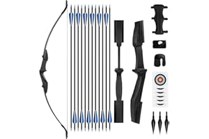NorthSpoor 40lbs Recurve Bow and Arrow Set,Takedown Recurve Bows for Adults Left and Right Hands Suitable for Outdoor Archery