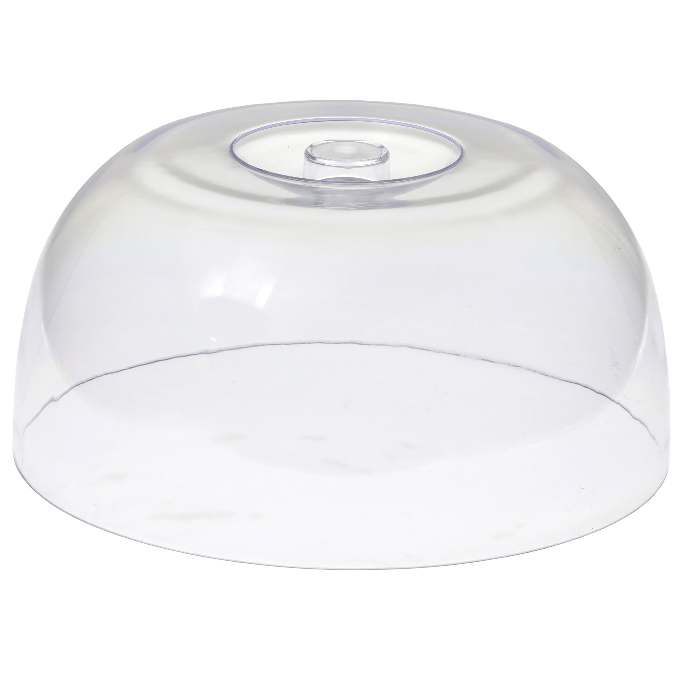 Photo 1 of TableCraft PCD1 Cake Dome, 12" Diameter x 5.75" H, Clear SAN Plastic with Inset Handle, BPA Free Cake Cover for Bakery Display