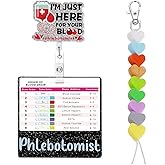 Phlebotomy Badge Reel Set Order of Draw Badge Card Beads,Phlebotomy Essentials Phlebotomist Badge Reel Accessories, Phlebotomy Practice Kit Lab Rn Badge Buddy Reel Nurse Supplies (Phlebotomist)