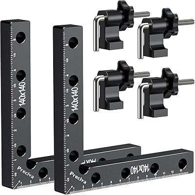 Preciva 90 Degree Right Angle Positioning Square Clamp 140mm 2 Sets