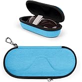 Bukere Double Eyeglasses Case with Adjustable Slots, EVA Hard-shell Travel Dual Glasses Sunglasses Organizer for Men Women