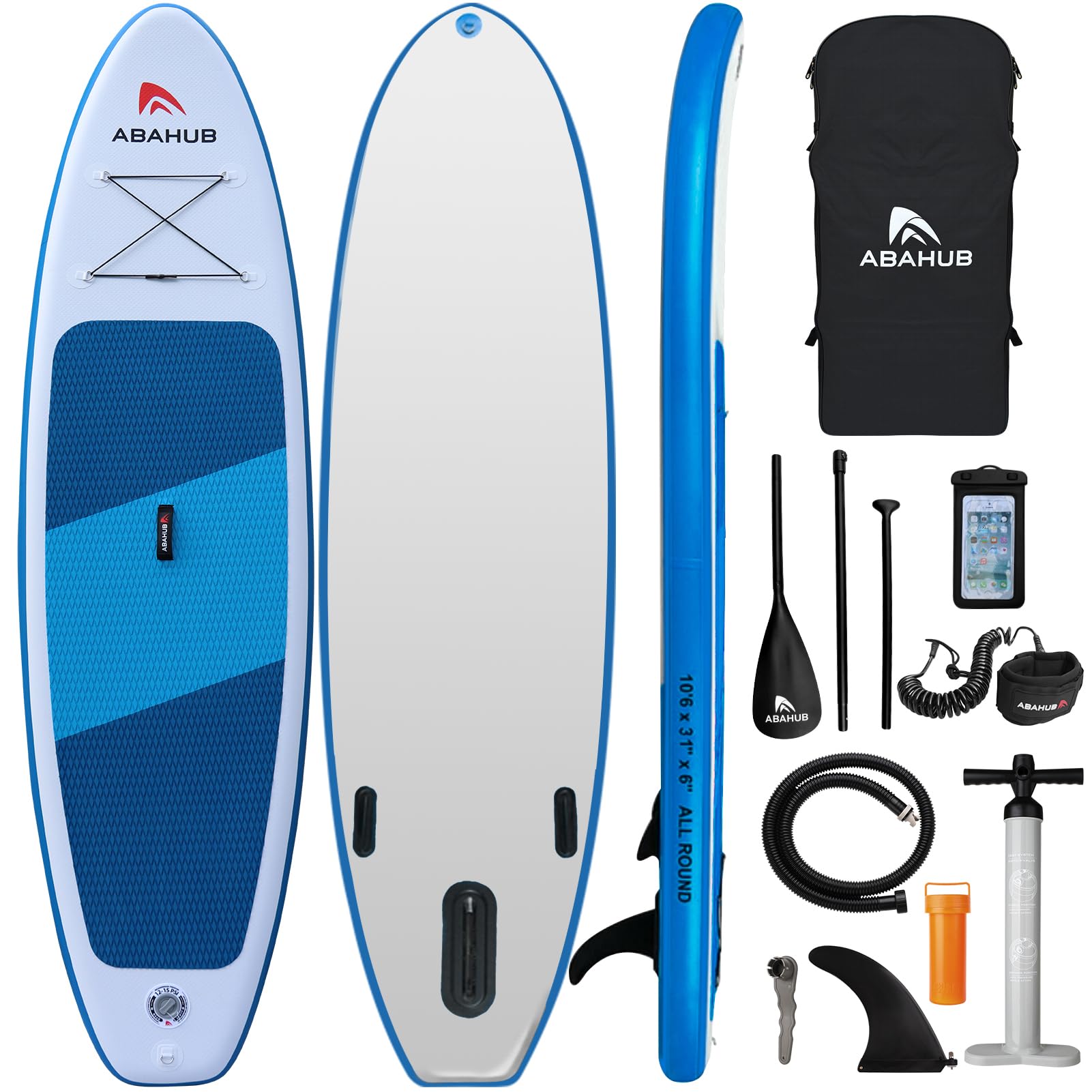 Abahub Inflatable SUP, Wide 10'6