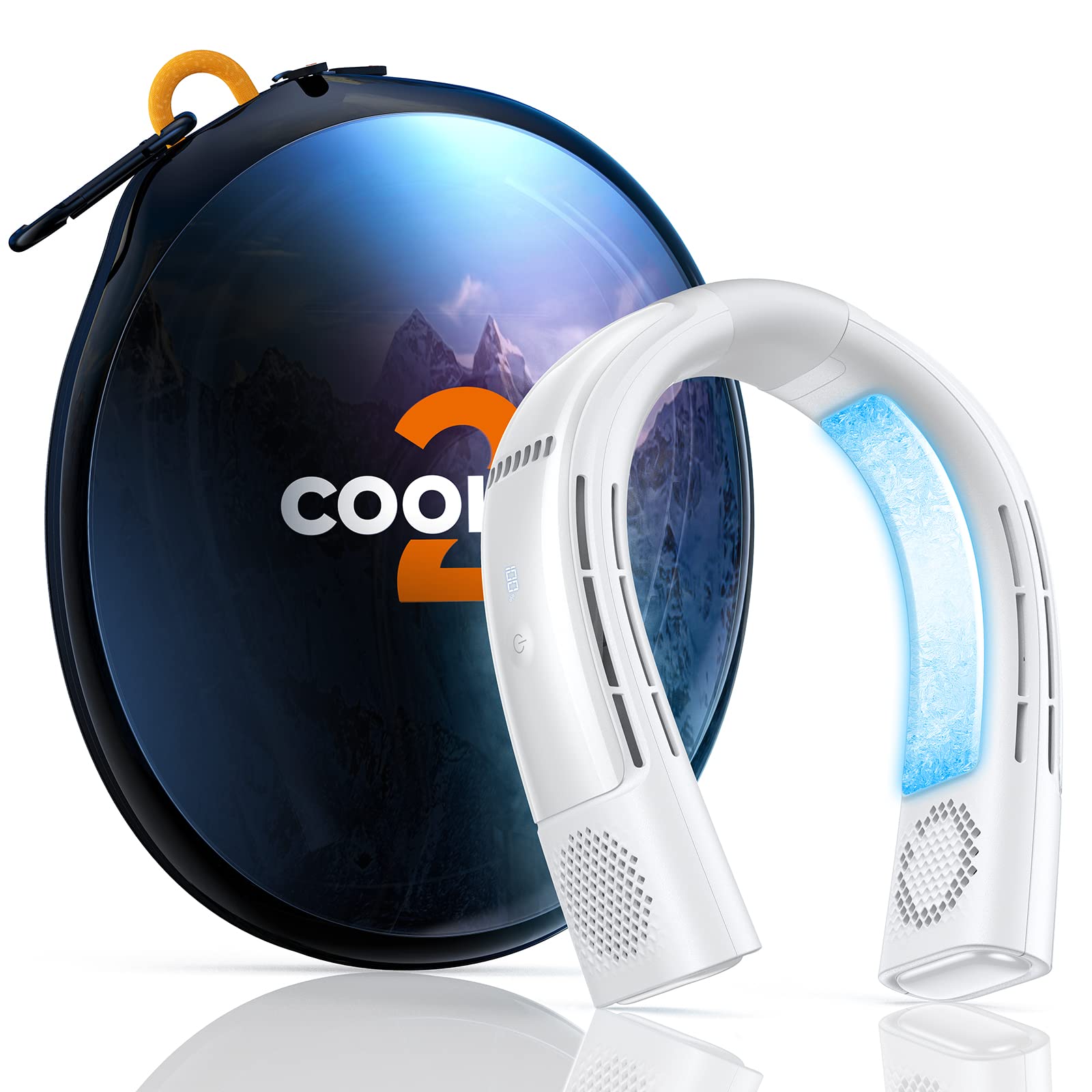TORRAS COOLIFY 2 Neck Air Conditioner, Wrap-around Cooling Neck Fan, LED Rechargeable Portable Neck Fan, 3 Mode Personal Fan 3-Speed, Bladeless Fan No Falling, Neck Cooler and Heater, Arctic White.