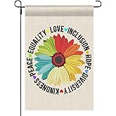 Carlorm Kindness Peace Equality Love Outdoor Flag 12''x18'' Double Sided Hilarious Outdoor Flags Double Sided Outside Small Garden Flag