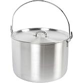 AceCamp Nested Pot Aluminum Lightweight Cooking Pot Set Outdoor Large Stock with lid and folding handle - 4L,8L,12L