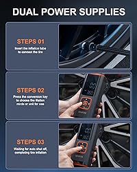 Tire Inflator Portable Air Compressor, 6X Faster